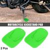 2pcs Motorcycle Kickstand Pad Support Plate Pad Stand Side Stand Extension Pad
