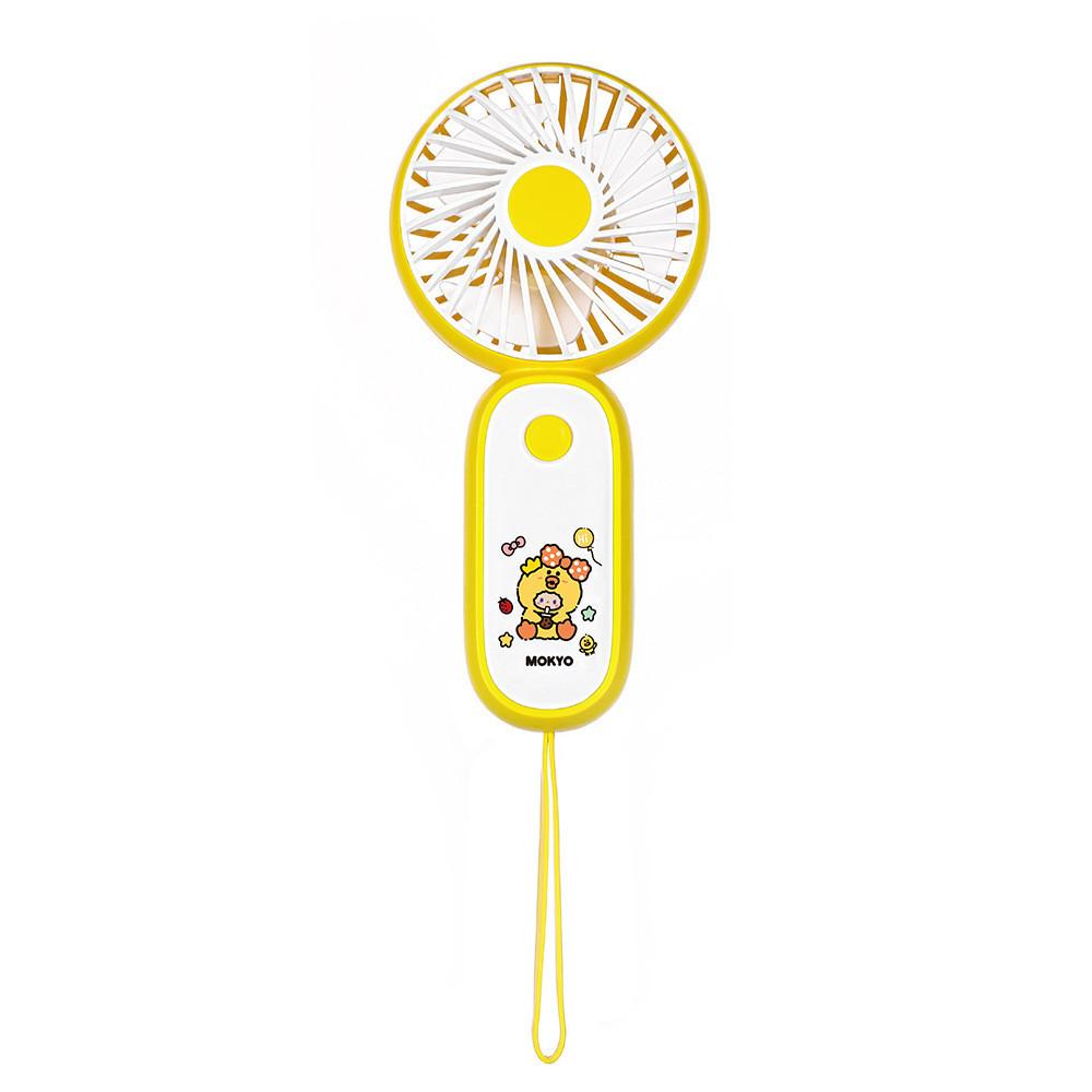 New Macaron Handheld Usb Small Fan Charging Student Gift Desktop Portable Dormitory Small Fan Yellow