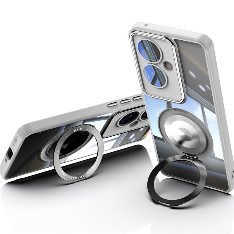 Full Cover Super Anti-drop 360 Degrees Rotating Bracket Case With Lens Film For Oppo Reno 11A 11 F F25 Pro Back Protection Shell