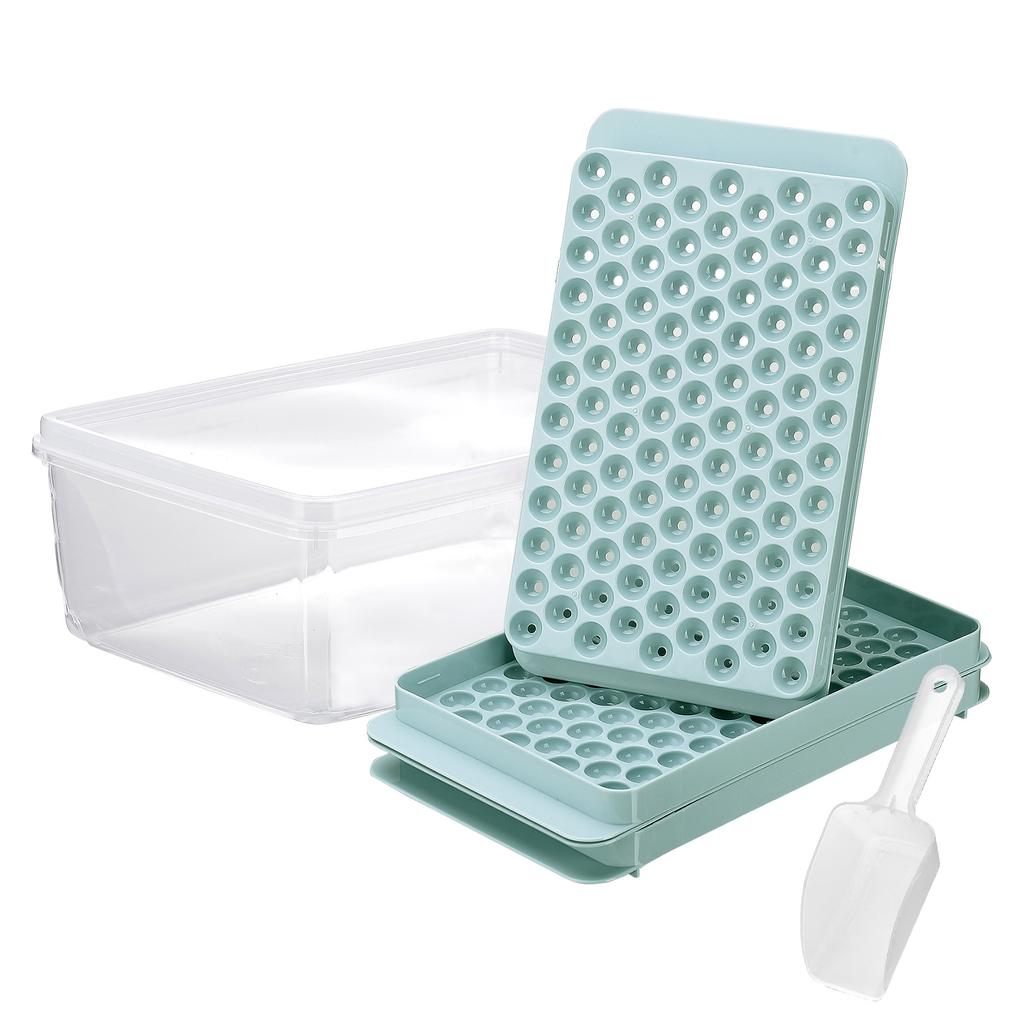 Isbitsformar, Miniisbitsform, Isbollsmakare, PA-fri isform för snabb nedkylning, 104 fack med lock, för smoothies