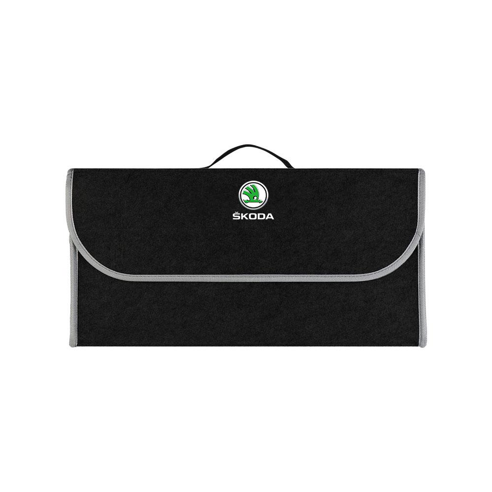 Car Soft Felt Storage Bag Organizer Car Foldable Trunk Bag Car Accessories For Skoda Octavia MK2 MK3 2 A7 Fabia Karoq Kodiaq Superb Rapid Yeti