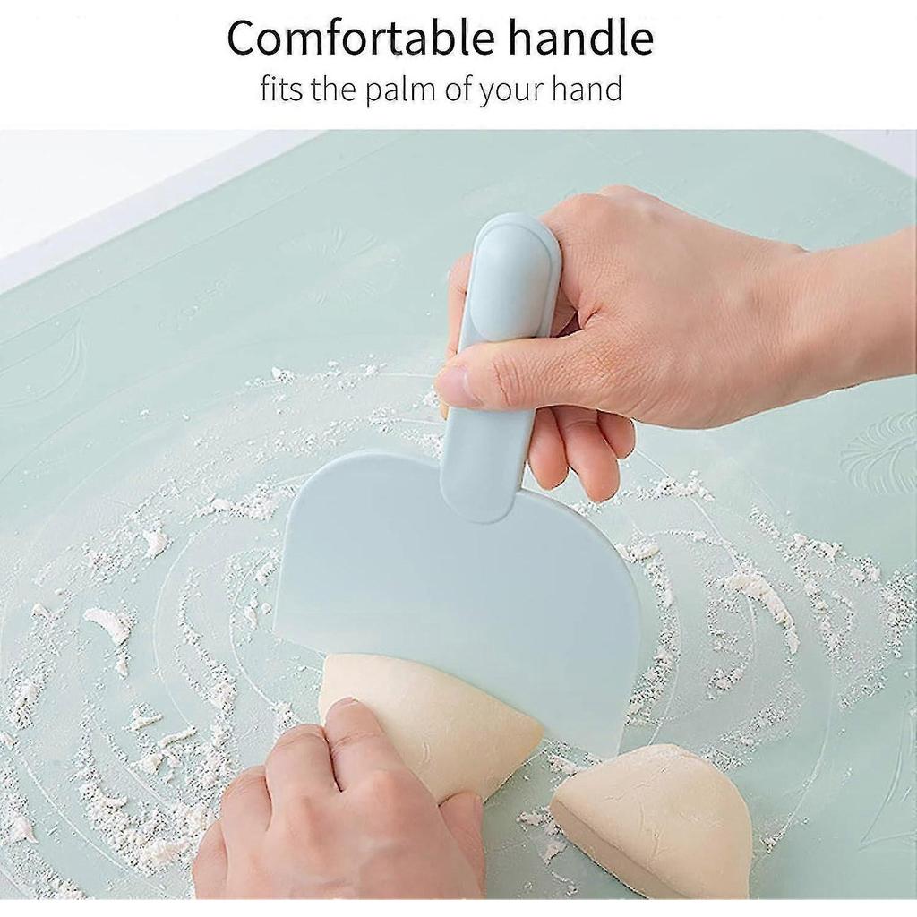 4 Pcs Dough Scraper Pizza Cutter Bench Scraper Multipurpose Food Scrappers Food-safe Plastic Dough Chopper Bowl Scraper Kitchen Tool For Baking (4 Col