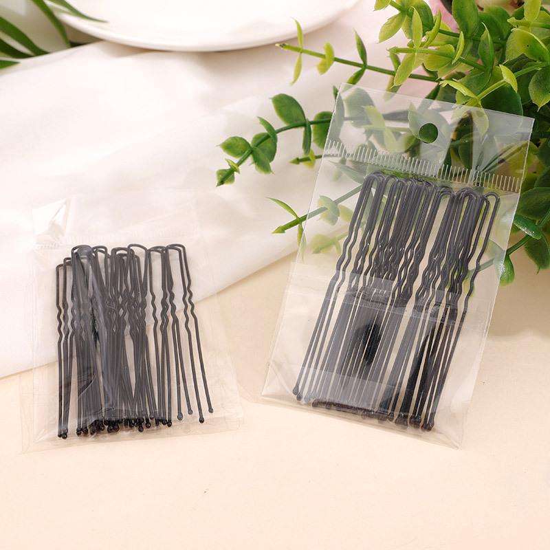 1 Pack 5cm 6cm 7cm 8cm Hair Pins Grips Waved Black Pins Alloy Metal Hair Grips Support