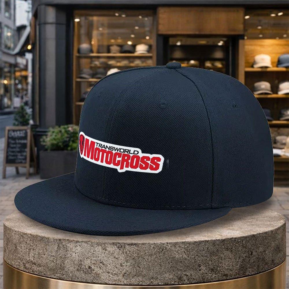 Pc Transworld Motocross Printed Baseball Cap Unisex Flat Brim Hip Hop Hat Street Fashion Outdoor Sports Baseball Cap Suitabl