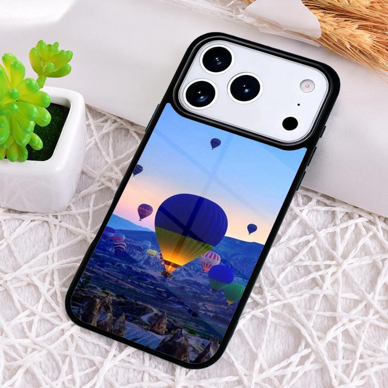 Hot Air Balloon Art Phone Case for iPhone 17 Air 16 15 11 12 14 13 Pro Max Shockproof Cover