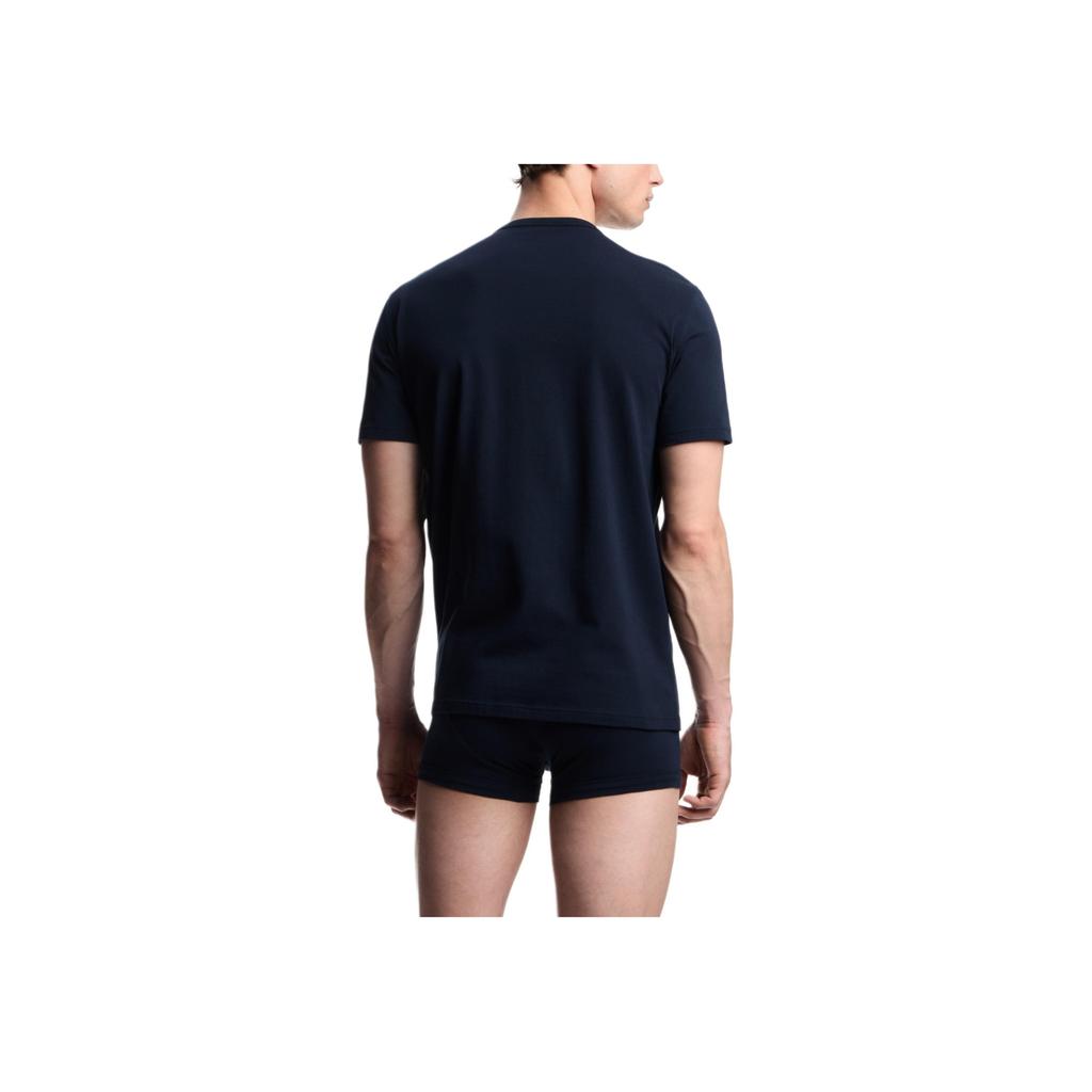 Emporio Armani FW25 Cotton Stretch Short Sleeve Crew Neck Home T-Shirt Pajama Set Men Tops EM000391-AF14987-MB143