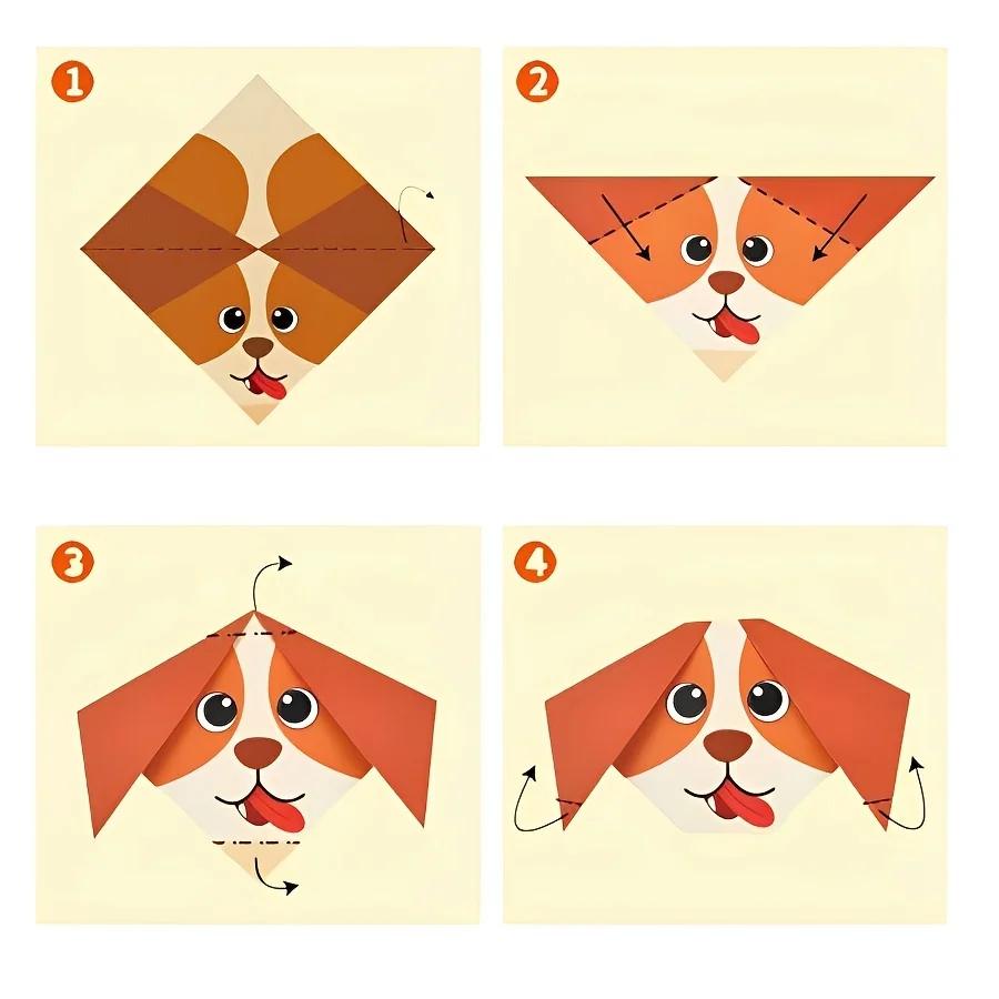 54/108 Sheets Animal Life Origami Kit for Beginners Creative Paper Projects Vibrant Paper Stress Relief Craft Gift Origami JXB