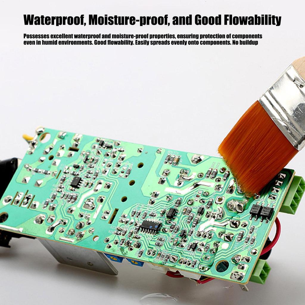 PCB Board Protective Solution 100ml Waterproof Repair Tool Electronic Component Maintenance Insulating Brush Applicator