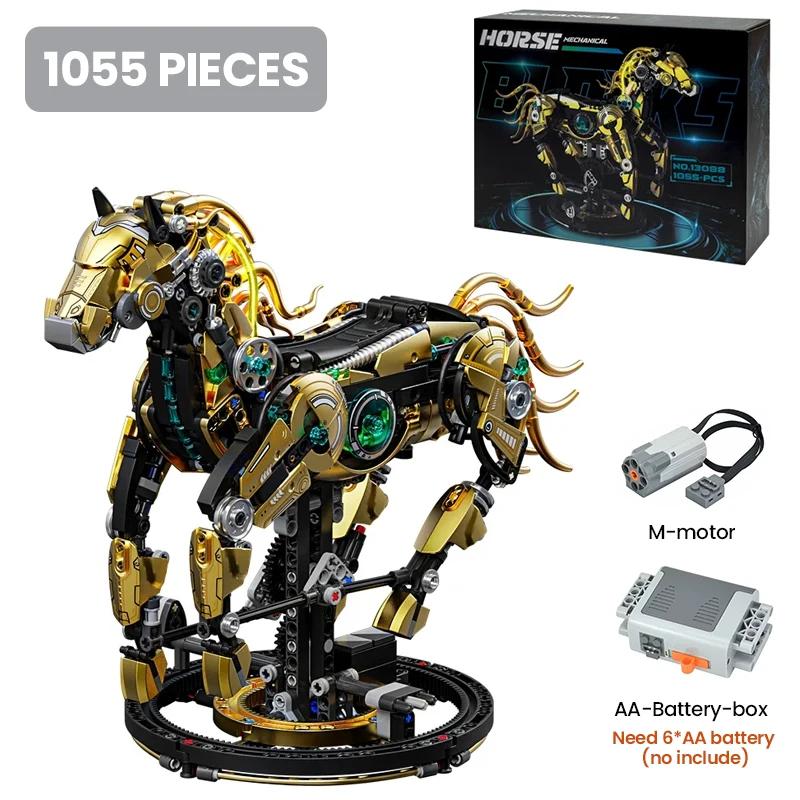 Mechanischer Baustein Lichter Beweglicher Roboter Gottesanbeterin Dinosaurier Pferd Diy Wissenschaftlich Technisch Bausteine Stem Spielzeug Bausatz Für Erwachsene Kinder