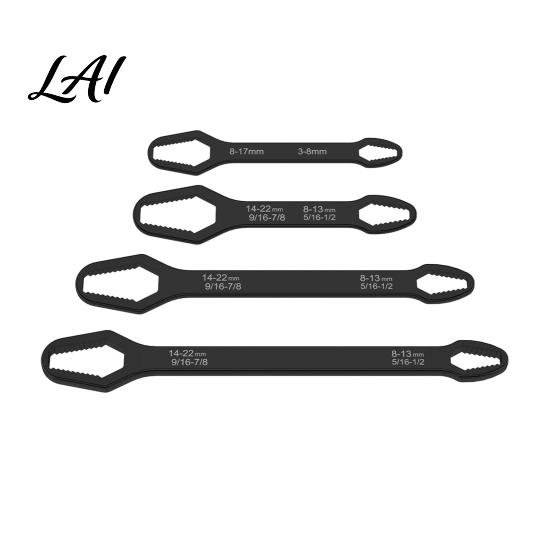 Polished Surface Wrench 4Pcs/Set Universal Double-Head Self-Tightening Wrenches Adjustable Comfortable Grip Size