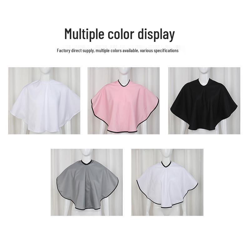 Non-Stick Black Hairdressing Cape for Dyeing & Perming - Stain-Proof & Oil Resistant