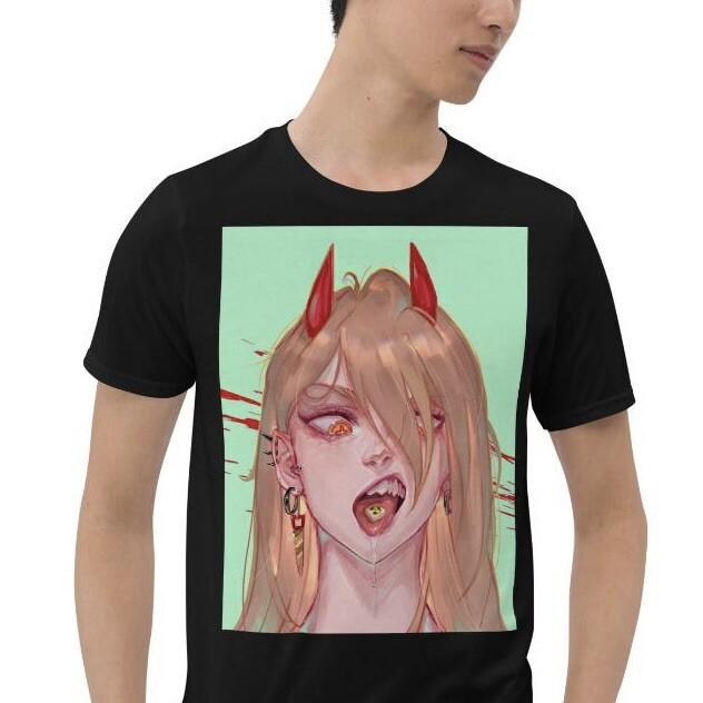 Kawaii Harajuku Anime Devil Girl Power Horror Cute Short-Sleeve Unisex T-Shirt