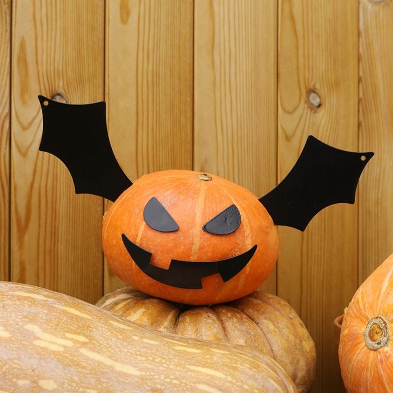 Halloween Pumpkin Decorating Inserts Craft Halloween Game Activities Party Favor Eyes Mouth for Glass Window