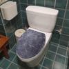 Toilet Seat Cover Ultra Plush Elastic Band Non-Slip Solid Color Toilet Lid Cover Comfortable Washable Bathroom Toilet Accessory