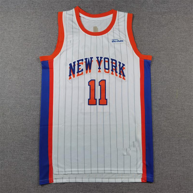 

Джерси Knicks #11 Брансон Белая версия Сити для баскетбола XXL