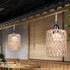Boho Stil Handgewebte Wohndekor Deckenlampe Gewebter Lampenschirm Rattan Lampenschirm Pendellampe Pendellampe Schirm
