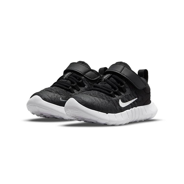 Nike Free RN 2021 Low Top Running Shoes Black White Infant And Toddler CZ3997-001