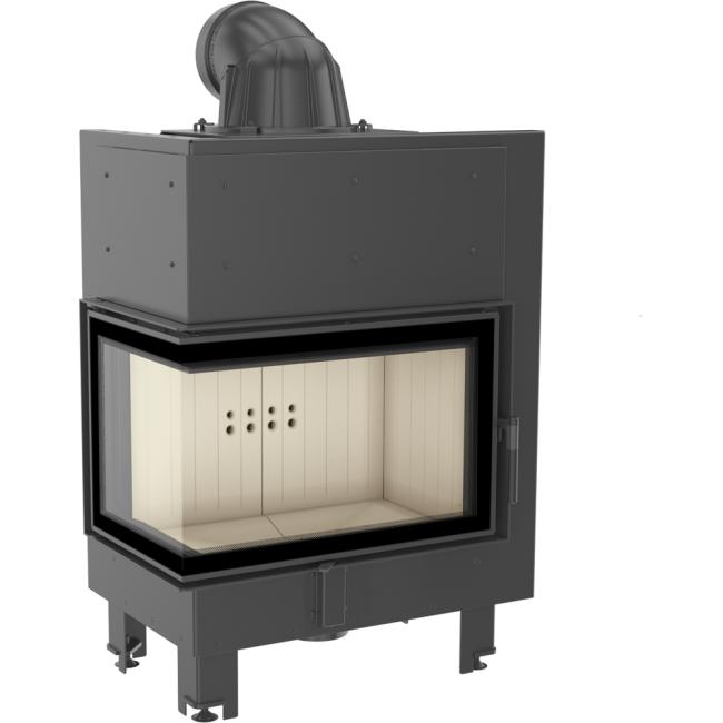 Smart Steel Fireplace KRATKI MBM Left 10 kW Ø 200 MSK