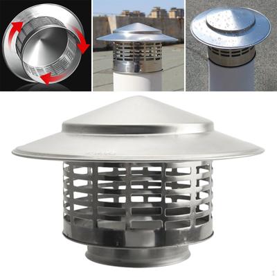 Cap Chimney Ducting Pipe for Wood Log Burner Fireplace Rainproof Cover Exhaust