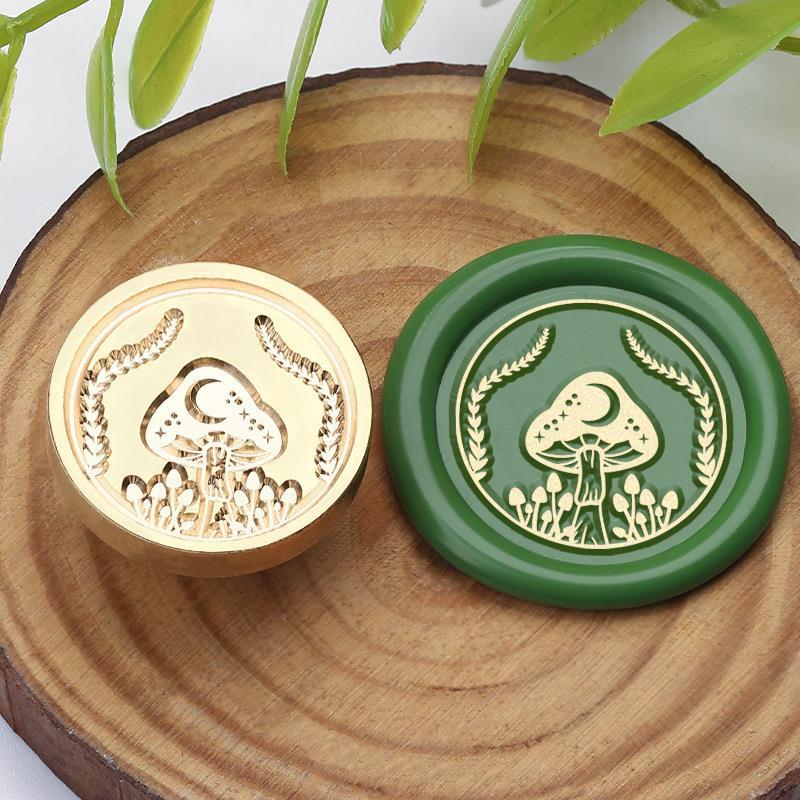DIY Retro Antique Metal Plant Sealing Wax Seal Stamp For DIY Wedding Invitations Decor Ancient Wax Stamp Craft