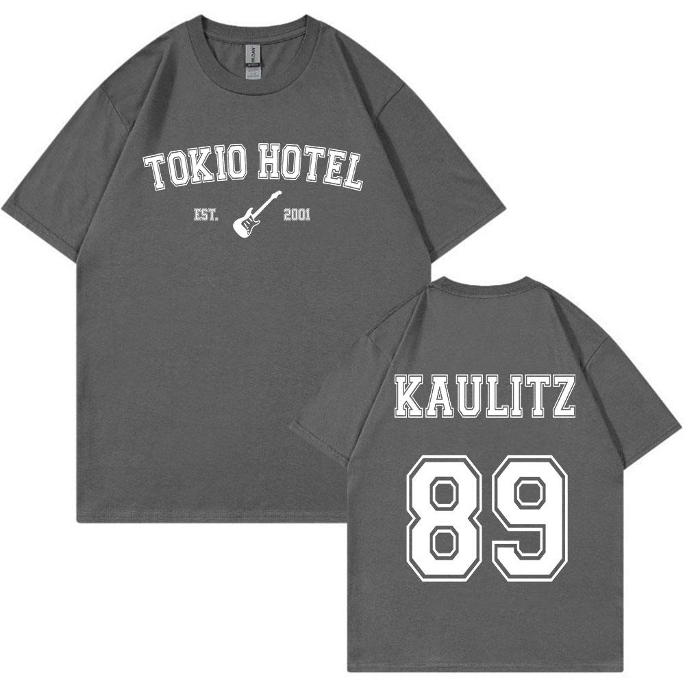Rock Band Tokio Hotel Kaulitz Tričko Pánská Móda Neformální Tričko s krátkým rukávem Hip Hop Punk Trička nadměrné velikosti Unisex Streetwear