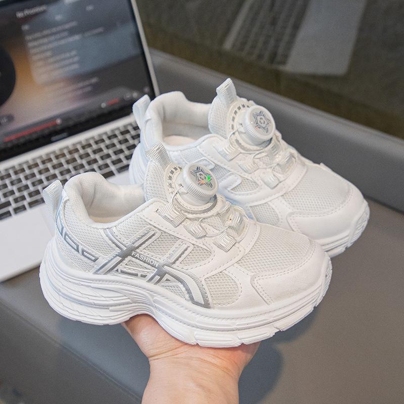 Children's New Sports Shoes 2025 Autumn Comfortable and Breathable Double Mesh Medium and Older Children's Fashion Casual Shoes Girls Classmates