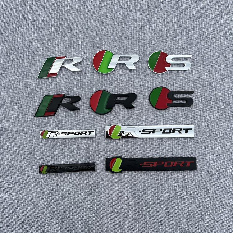 S Logo R Logo for Jaguar XF XE XJL R-SPORT Metal Car Emblem Badge Sports Tail Logo Leaf Plate Sticker