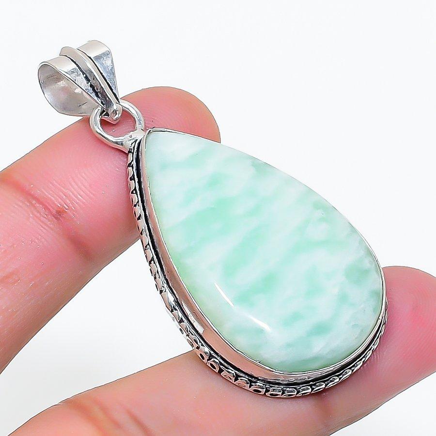 Natural Hememorphite Gemstone Handmade 925 Sterling Silver Pendant 1.97  AP-15109