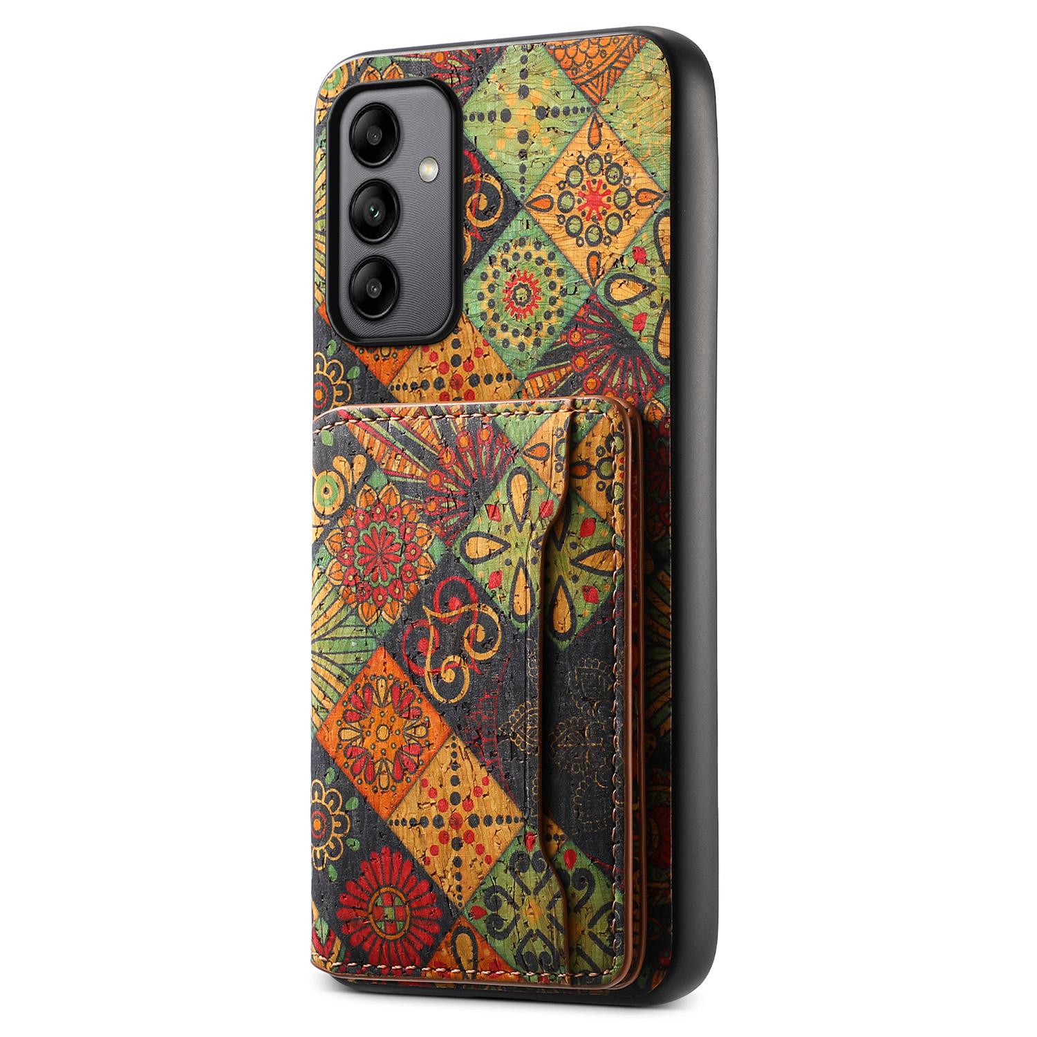 

For Samsung Galaxy A05s 4G Case Colorful Florals Leather Back Cover with Card Holder Kickstand Autumn/Yellow