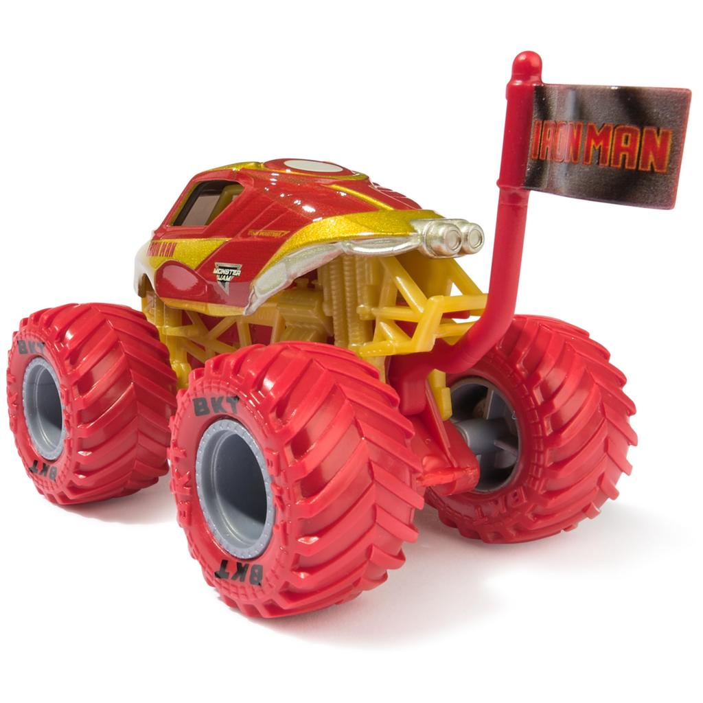 Monster Jam, Offisiell Marvel Iron Man Monster Truck, Støpt kjøretøy, 1:64 skala, Superhelt Leker for Barn, for Gutter Alder 3+