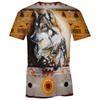 Men's 3D Printed T-Shirt Short Animal Wolf Print Sleeve O-Neck Pullover casual top