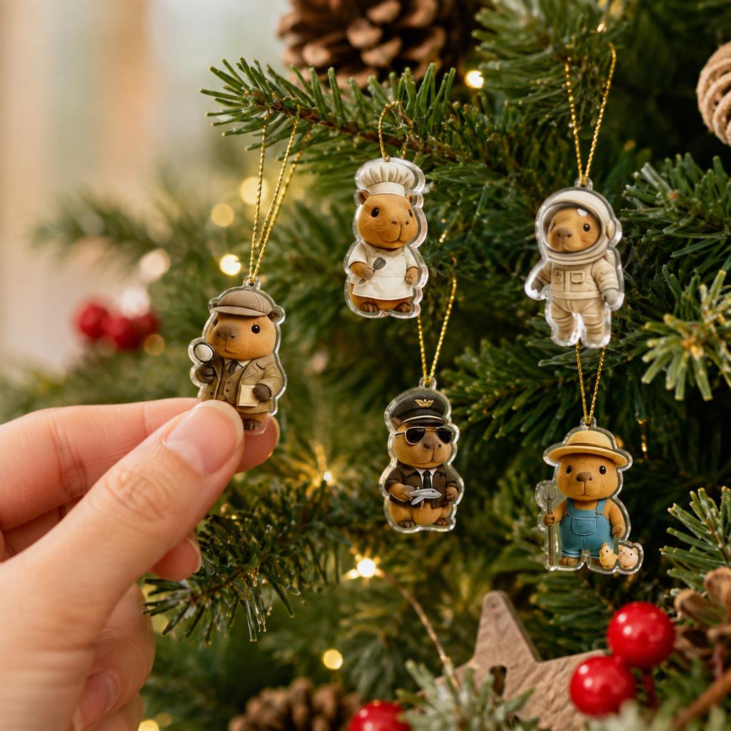 Christmas Advent Calendar Pendant Set - 2D Flat Hanging Ornaments for Holiday Countdown