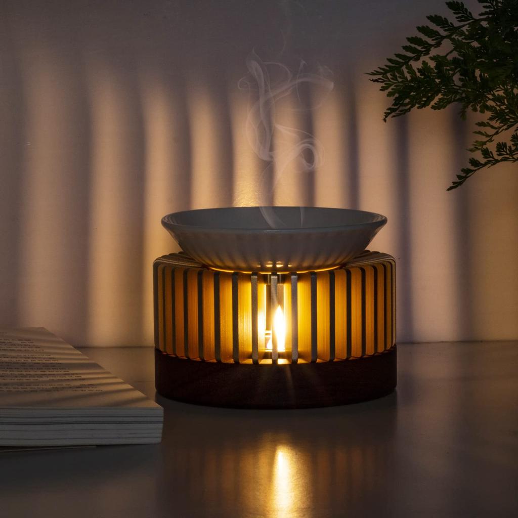 Aroma Pot Aroma Burner [The spilling candlelight provides a soothing and relaxing atmosphere] Ceramic Aroma Incense Burner Aroma Candle Holder Candle