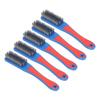 5Pcs Wire Brush Stainless Steel Bristle Silicone Handle Cleaning Tool for Woodworking