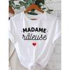 Plus Size Women's T-Shirt MADAME Raleuse Letter Print Crew Neck Short Sleeve Summer Spring Casual Top