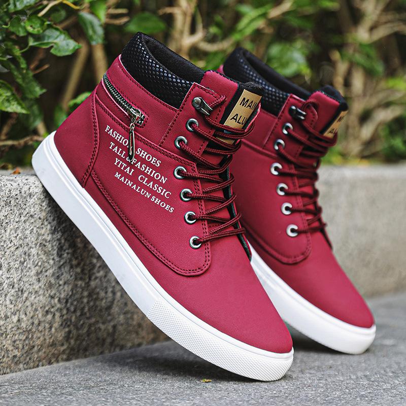 2026 Autumn Men Outdoor Ankle Boots Comfortable Non Slip Casual Shoes Short Boots Fashion High Top Sports Shoes Botas Hombre