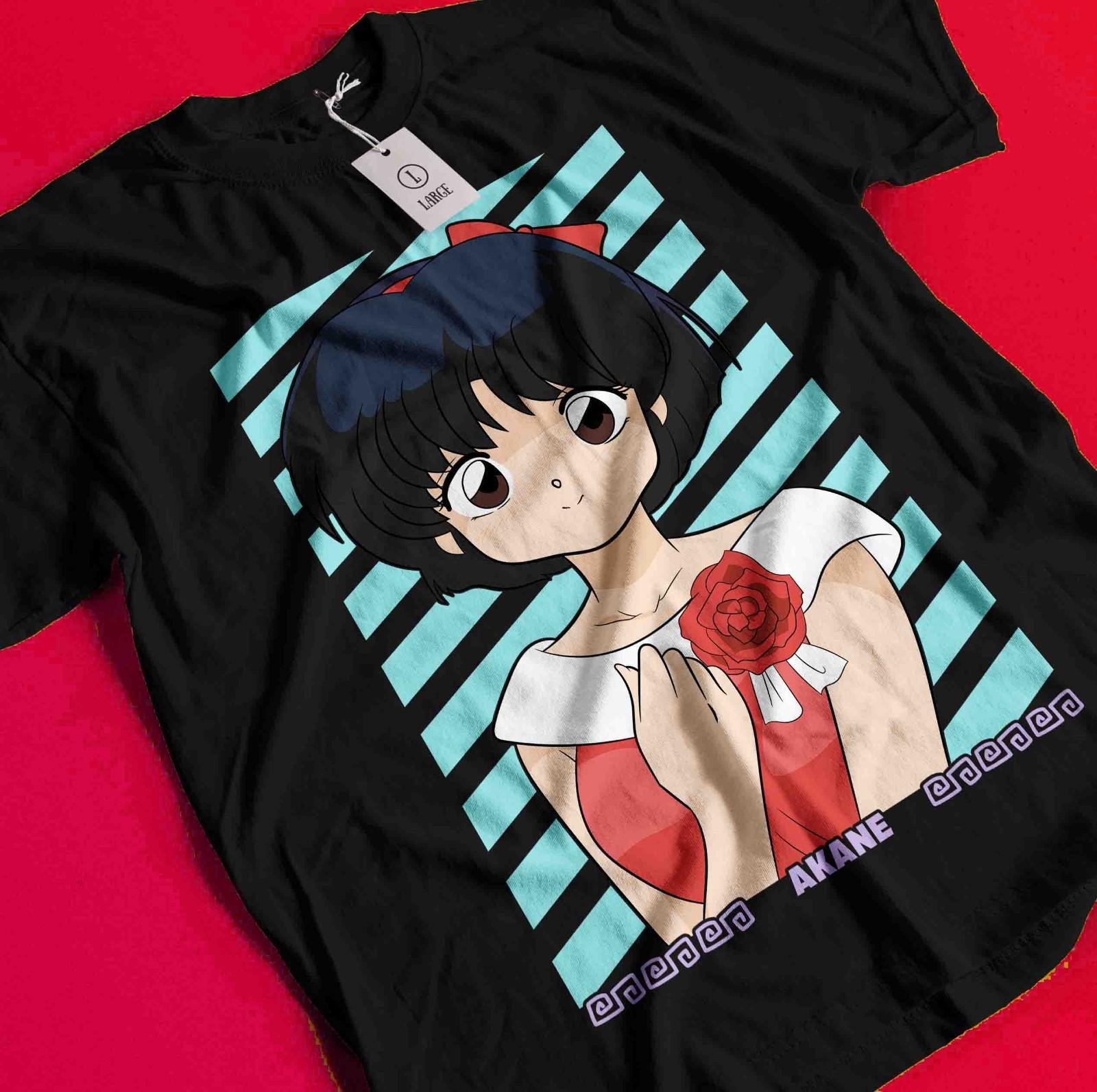 Футболка Ranma 1/2 Shampoo Akane Футболка Румико Футболка Аниме Вайфу Девушка Унисекс Футболка BB030 XL