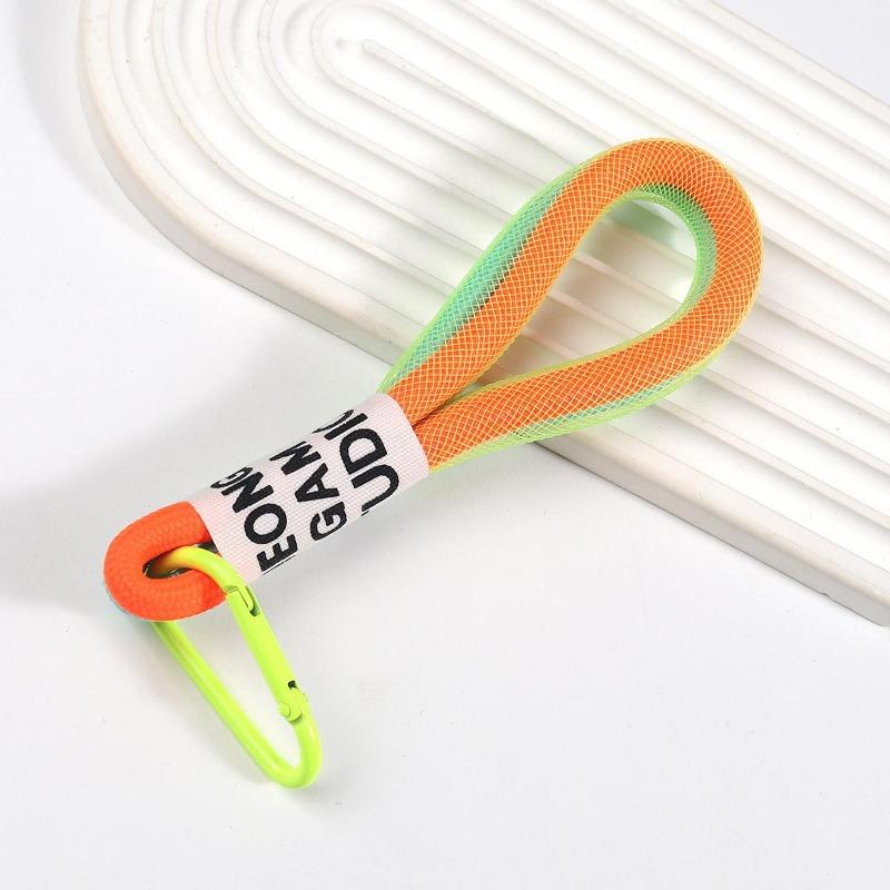 Flerfarget Håndvevd Nøkkelring Mobiltelefon Lanyard Anti-Tapt Knute Tau Stropp Nøkkelring Menn Kvinner Bilnøkkelholder Tilbehør