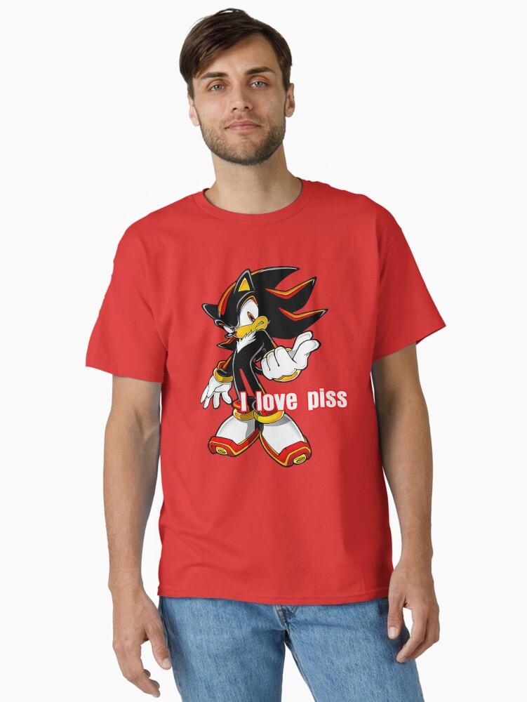 Sonic the Hedgehog Shadow The Hedgehog I Love Piss Classic T-Shirt