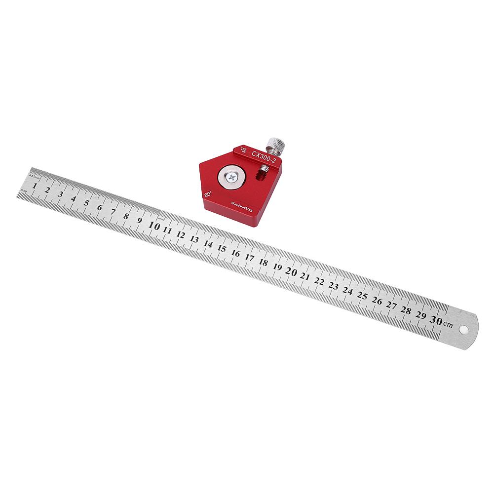 CX3002 Woodworking Scribing Ruler High Precision Angle Measure Carpenter Marking Tool