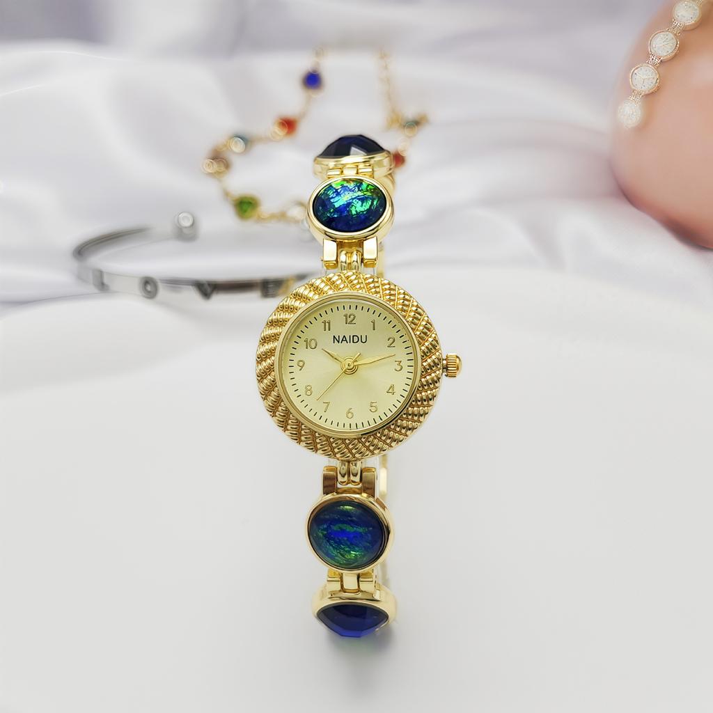 Luxury Brand High-end Seven Color Chain Bracelet Watch Women's Vintage Ladies Fashion Quartz Wristwatches Gift Relógio Feminino