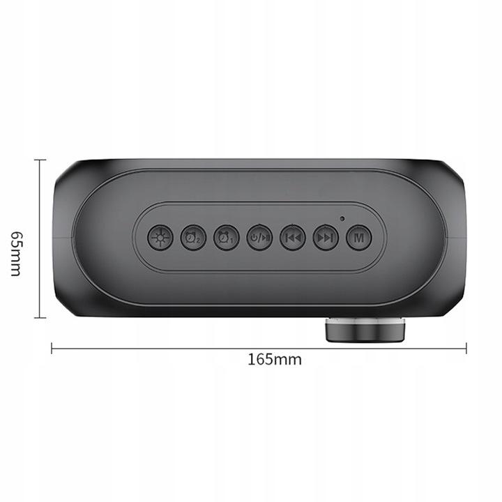 Głośnik Lustrzany Bluetooth 5.0 Zegar Radio Alarm