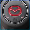 For Mazda 6 3 CX5 5 2 323 CX7 Demio Atenza Axela MX30 CX30 CX3 CX9 RX8 RX7 ABS Car Steering Wheel Center Emblem Sticker Accessories