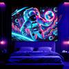 Cosmic Exploration Tapestry Earth Nebula Sci-Fi Theme Bedroom Gaming Room Space Enthusiast Living Room Decor