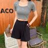 Suit Pants for Women In Summer Thin High Waist Large Size Women's Casual Wide-leg Five-point Shorts