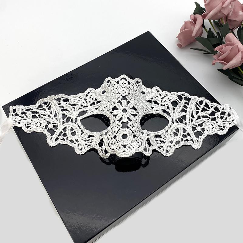 Half Face Mask Lace Masquerade Face Mask Sexy Lace Bunny Ears Headband with Veil Mask Party Mask Prom Mask Mardi Gras Mask