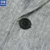 ROMON Men's Pure Linen Business Casual Suit Jacket