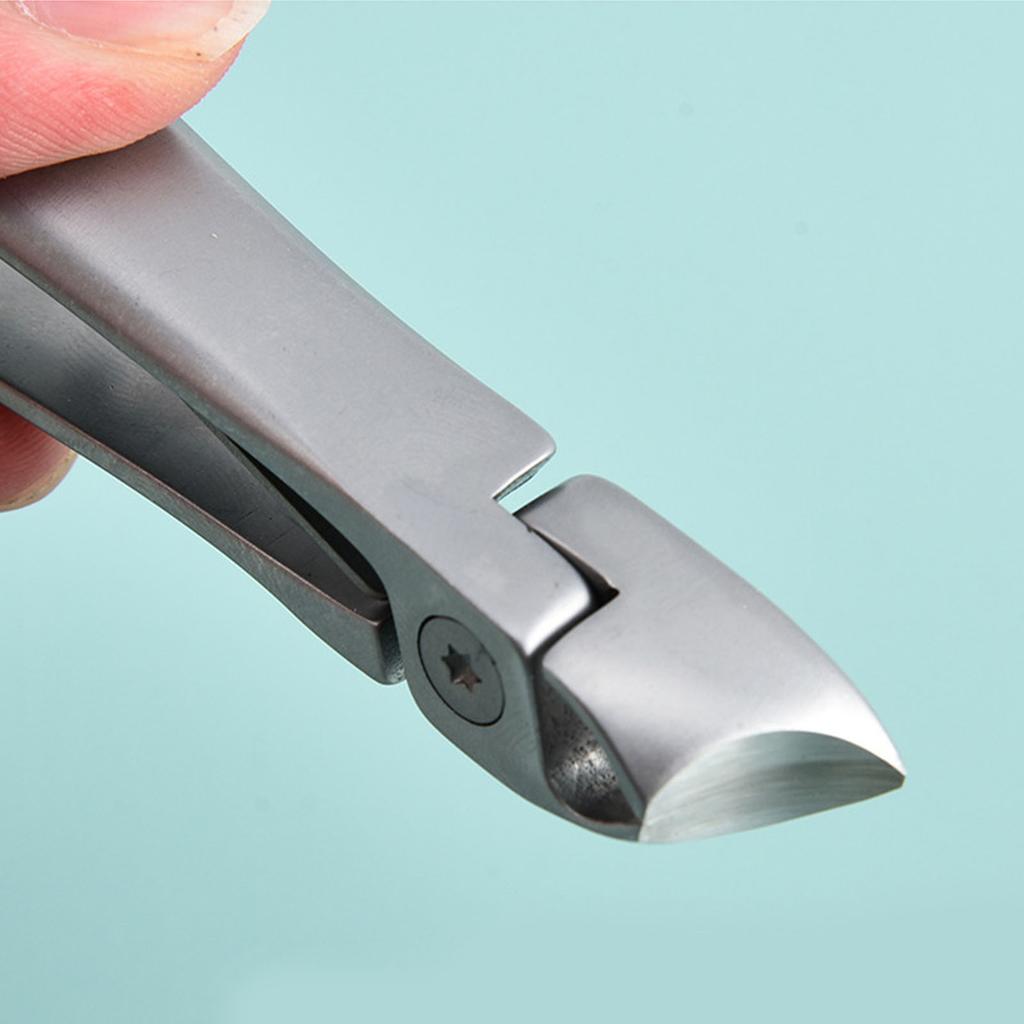Large Slanted Nail Clipper Stainless Steel Large Opening Cuticle Nipper Bevel Fingernail Trimmer for Thick Hard Nails