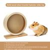 Hamster Roller Wheel Multipurpose Wood Silent Running Toy Non-toxic Wooden Silent Spinner for Hamster Mice Guinea Pigs