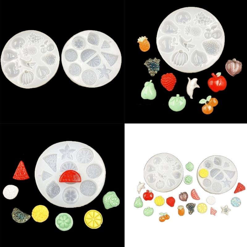 Creative Silicone Casting Molds Necklace Molds Silicone Texture Perfect for Necklace and Earrings with Fruit Shape